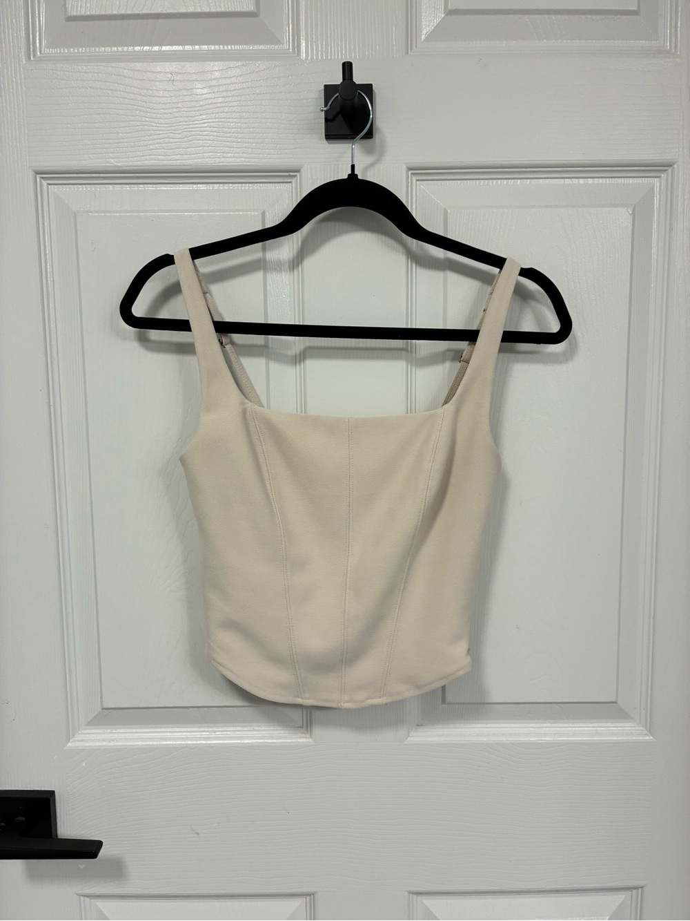 Square Neck Cream Corset style Top